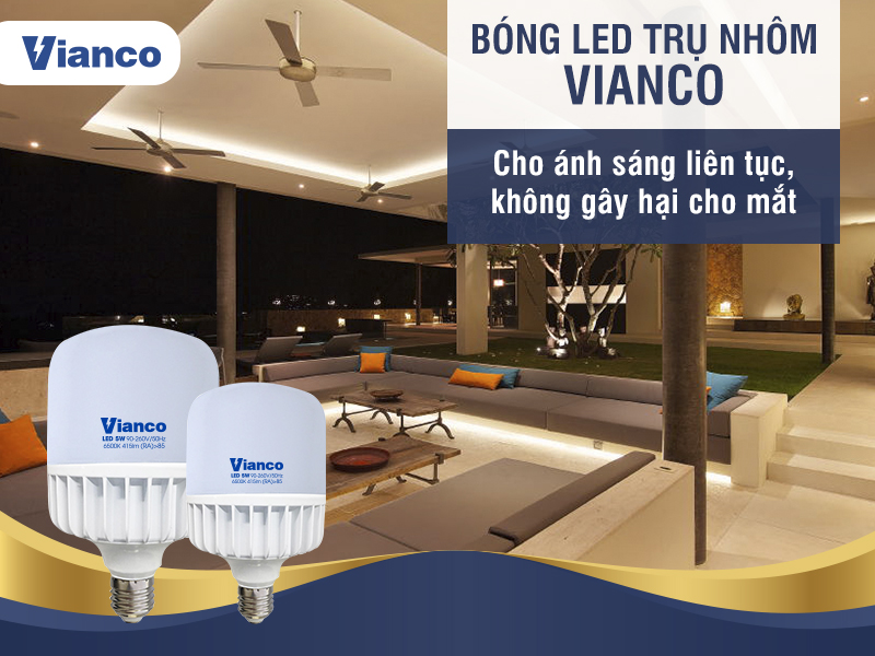 Đèn led trụ nhôm