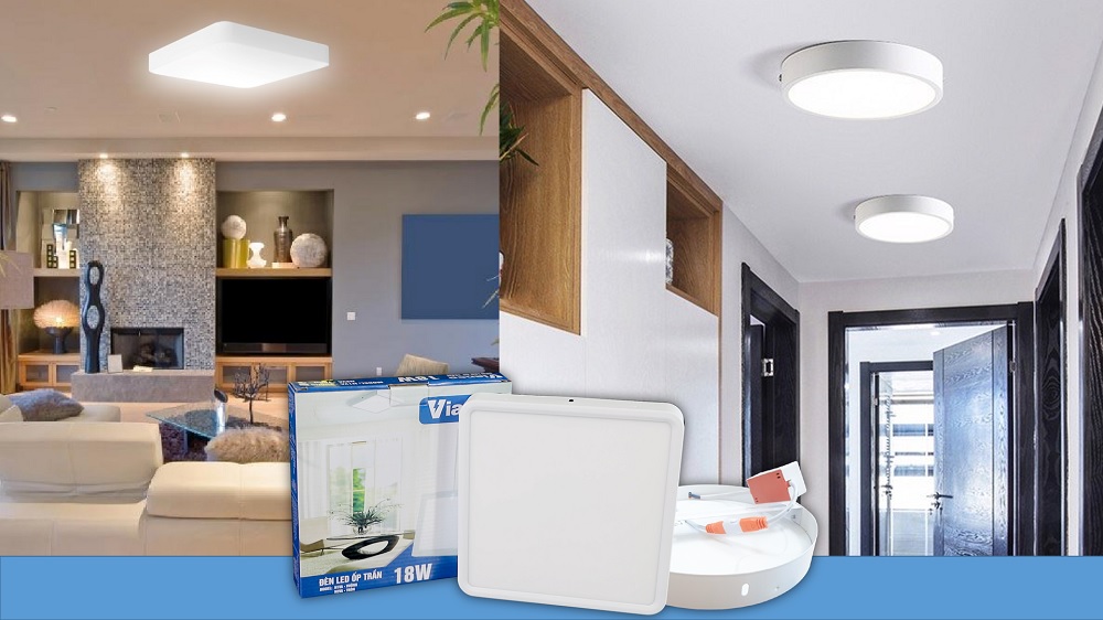 đèn led ốp trần vianco