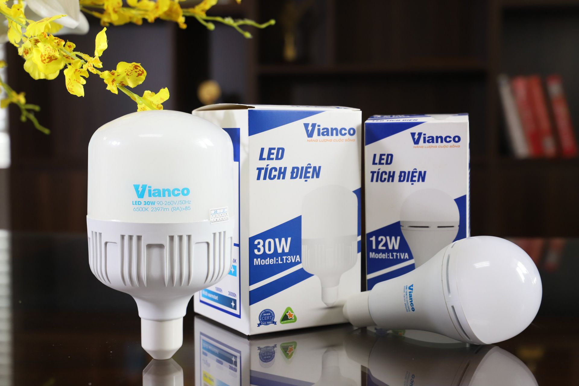 đèn led tích điện sạc trong vianco
